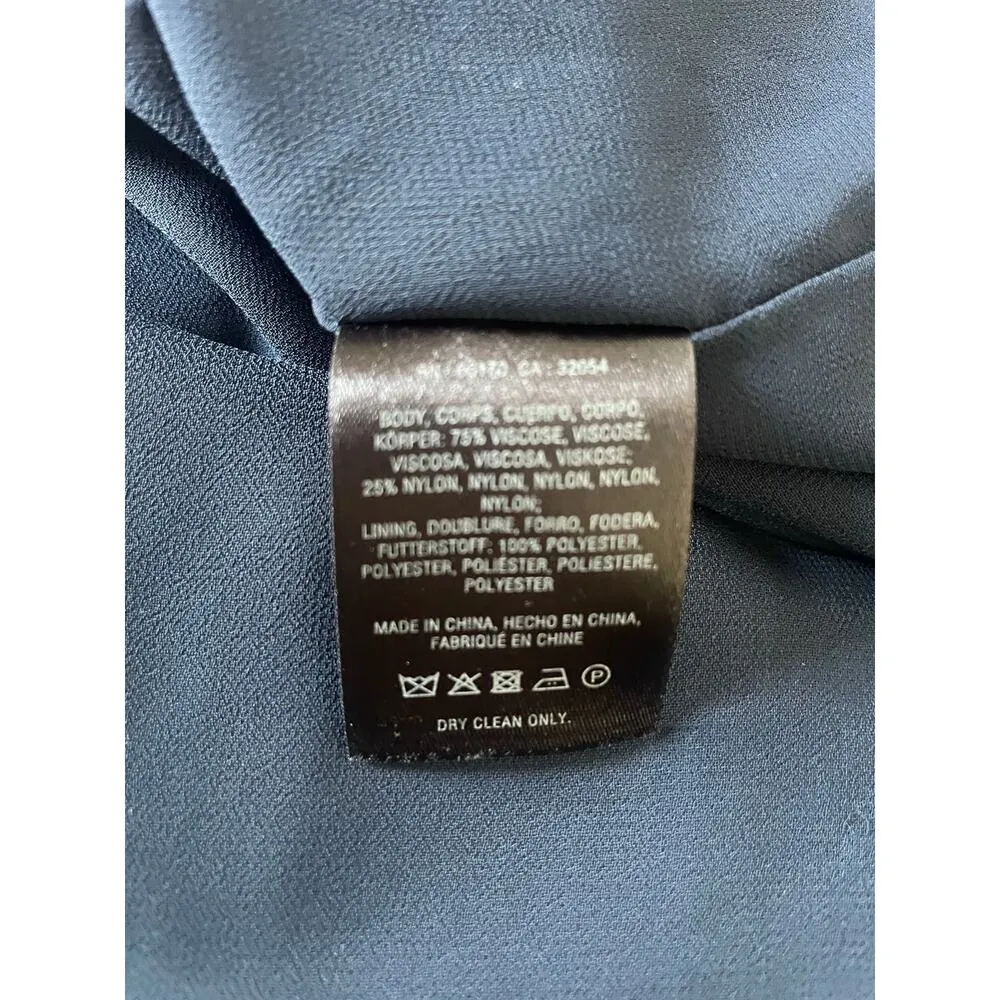 Anthropologie Floreat Blue Crushed Velvet Shirt Dress Size Large - Image 5