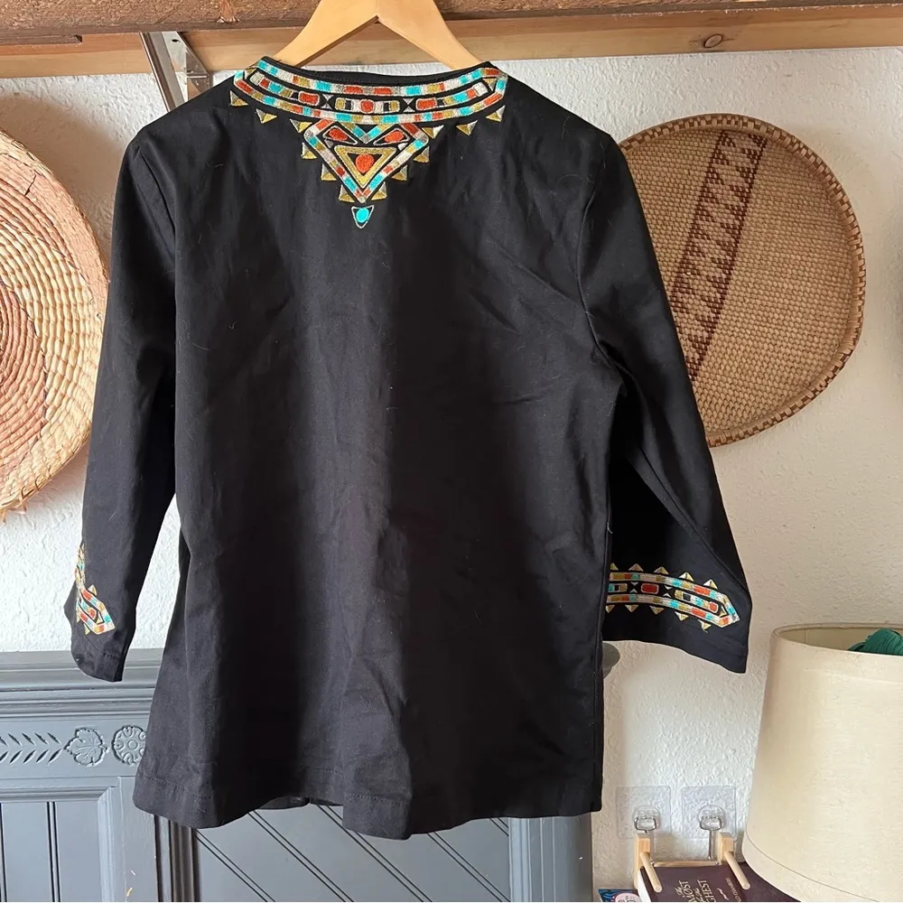 ☀️ Vintage Bob Mackie Wearable Art Dream Catcher Embroidered Jacket With Stretch - Image 4