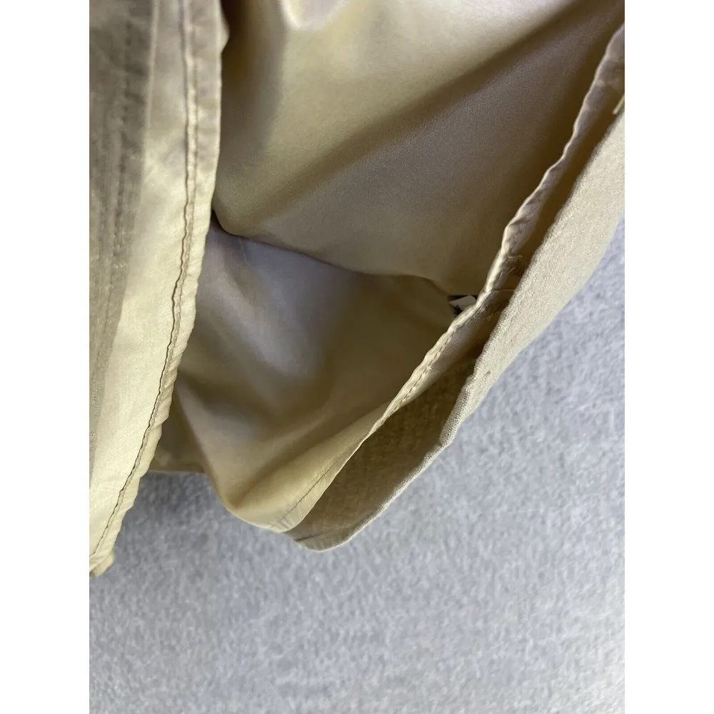 Molly New York Women's Sleeveless Fit & Flare Dress Plunge Size 0 Brown Linen - Image 7