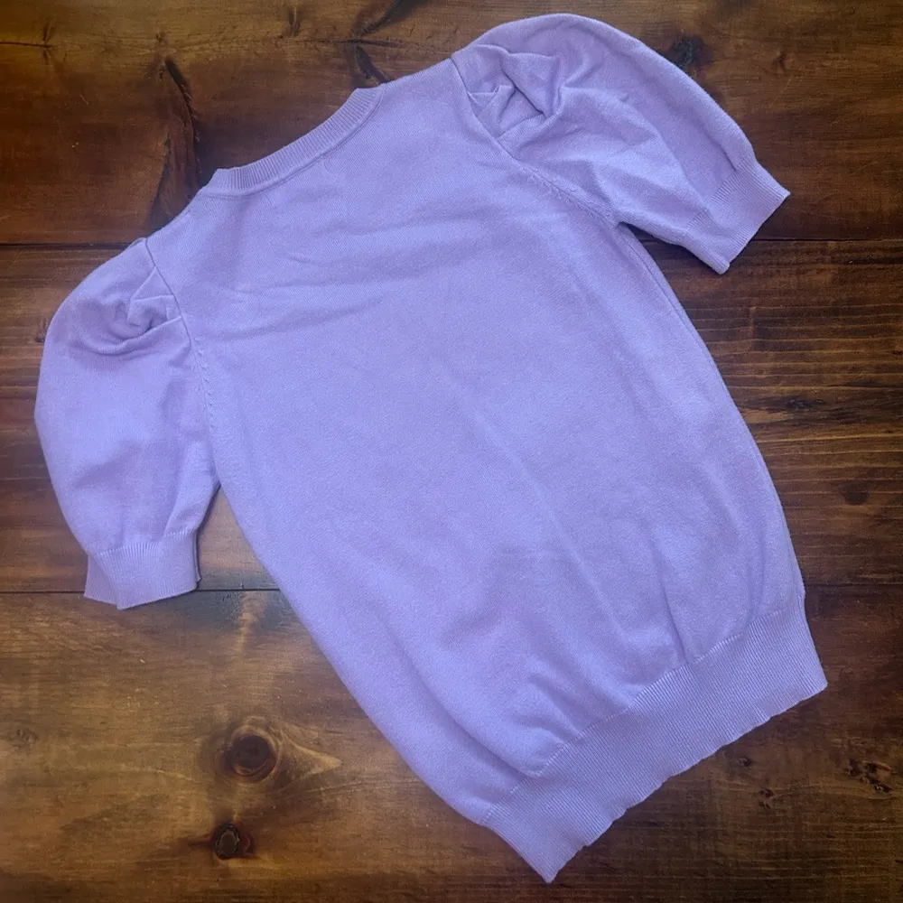 Purple Puffy Sleeve Small Womens Spring Sweater - Image 4