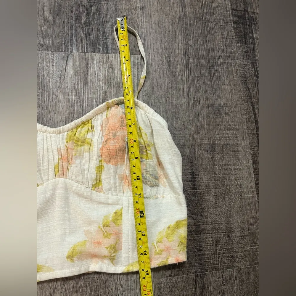 AMERICAN EAGLE Smocked Floral Tropical Tank Top - Image 3