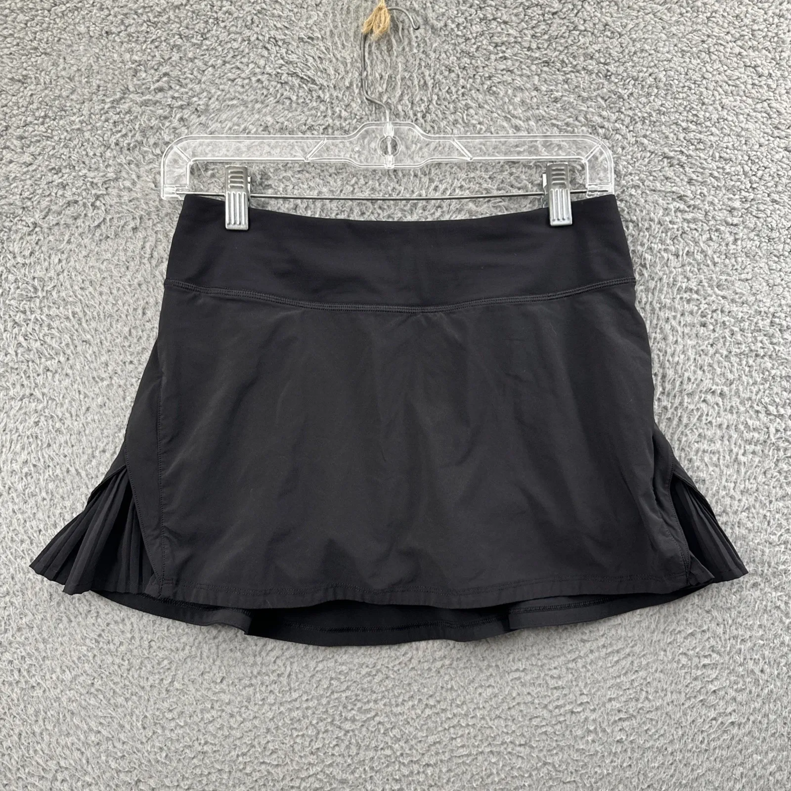 Lululemon Play Off The Pleats Skirt Skort Black Athletic Athleisure Tennis W 4 - Image 2