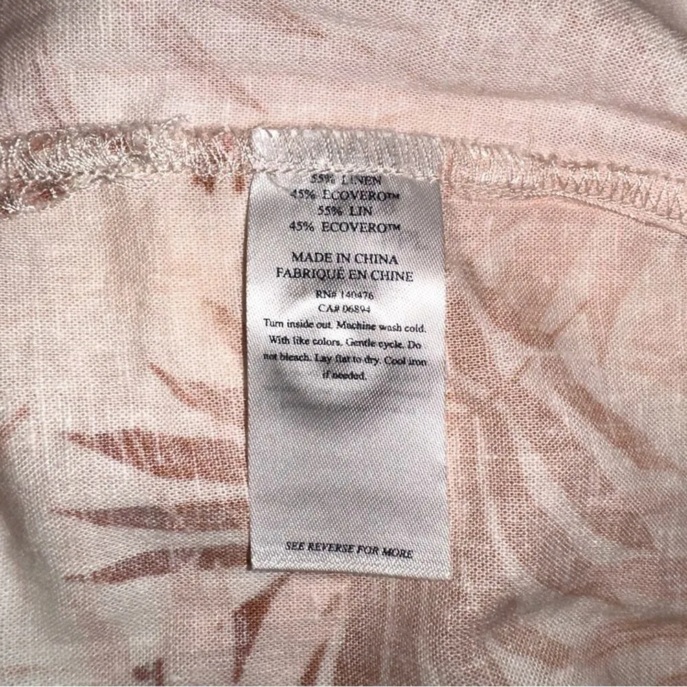 NWT Faherty Paradise Cove Linen Blend Short Sleeve Button Down Camp Shirt XS - Image 6