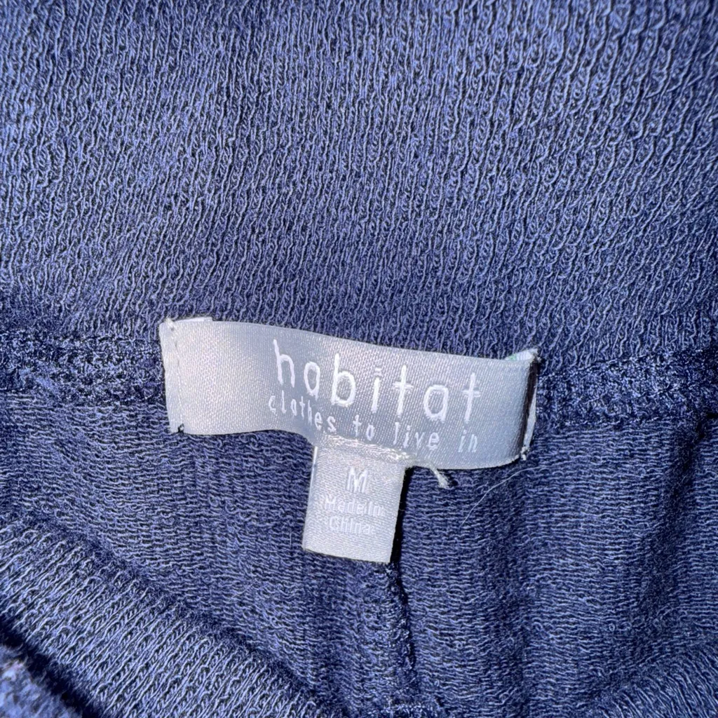 habitat clothing Navy Blue Pull On Crop Pants‎ Size Medium - Image 6