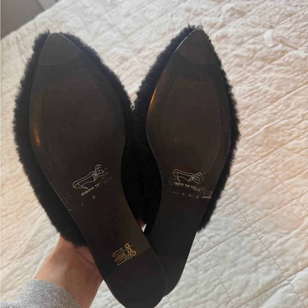 Jenni Kayne Shearling Mule Black 40 10  NEW - Image 2