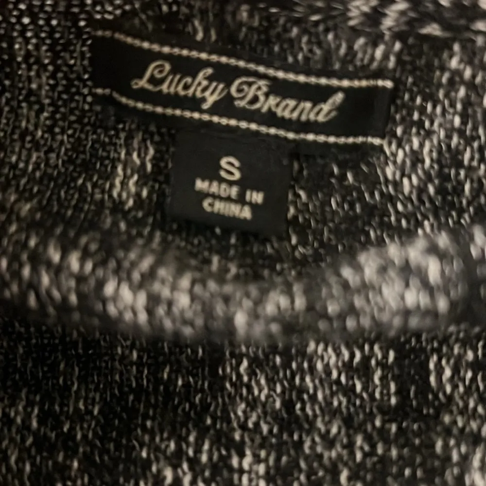 Lucky Brand asymmetrical waterfall open marled sweater - Image 2