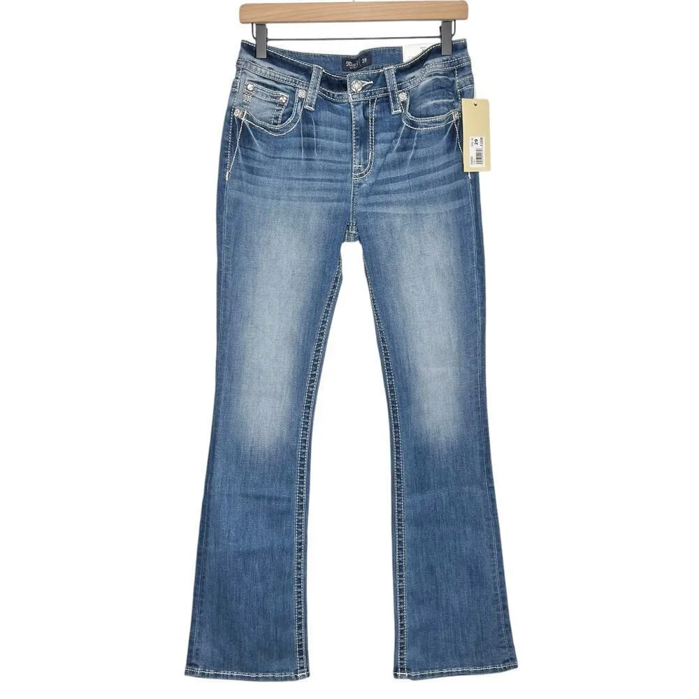 New Women’s Miss Me Warm Wings Bootcut Jeans Size 29x34 - Image 2