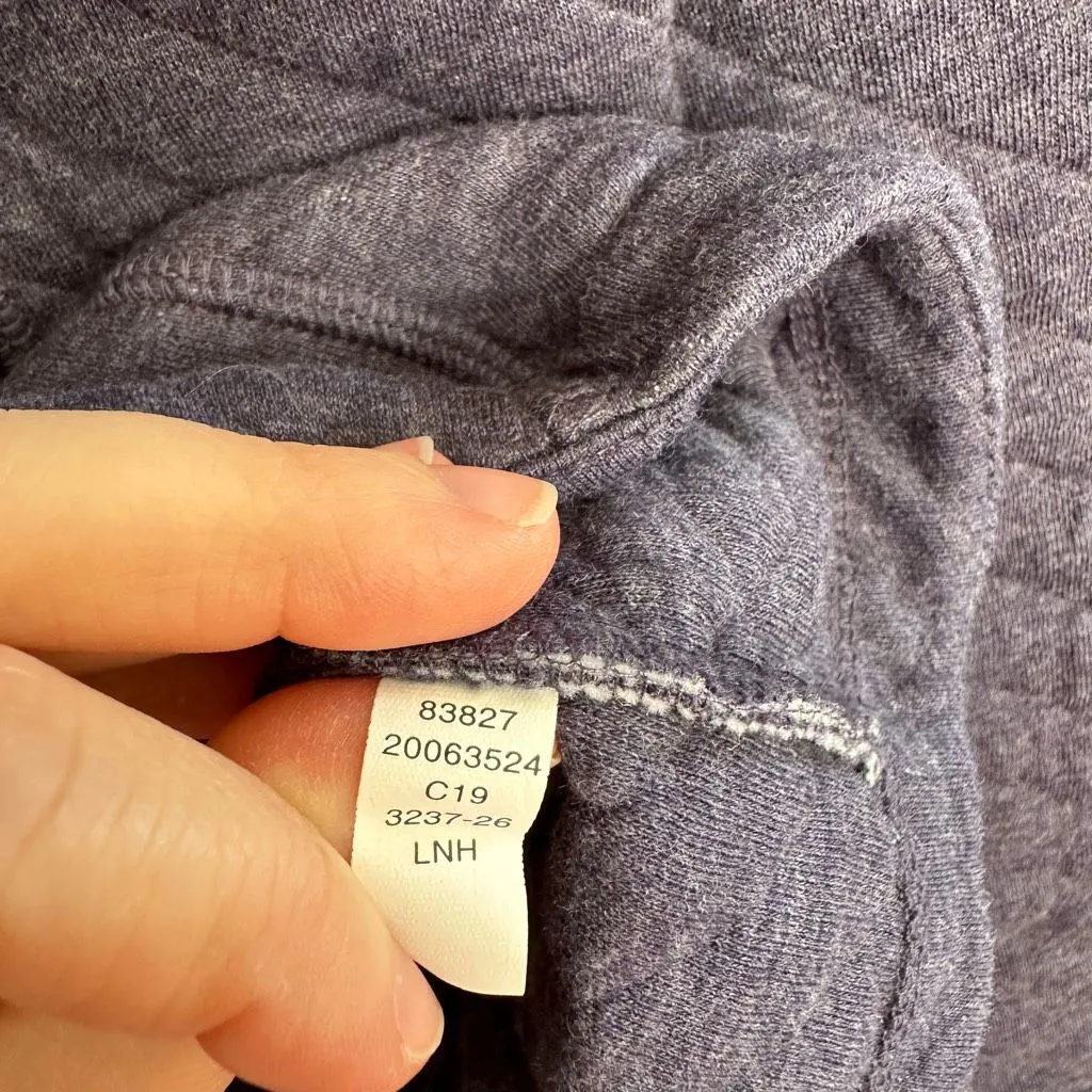 Duluth Trading Women’s Medium Navy Blue Quilted Sweatshirt Popover - Image 3