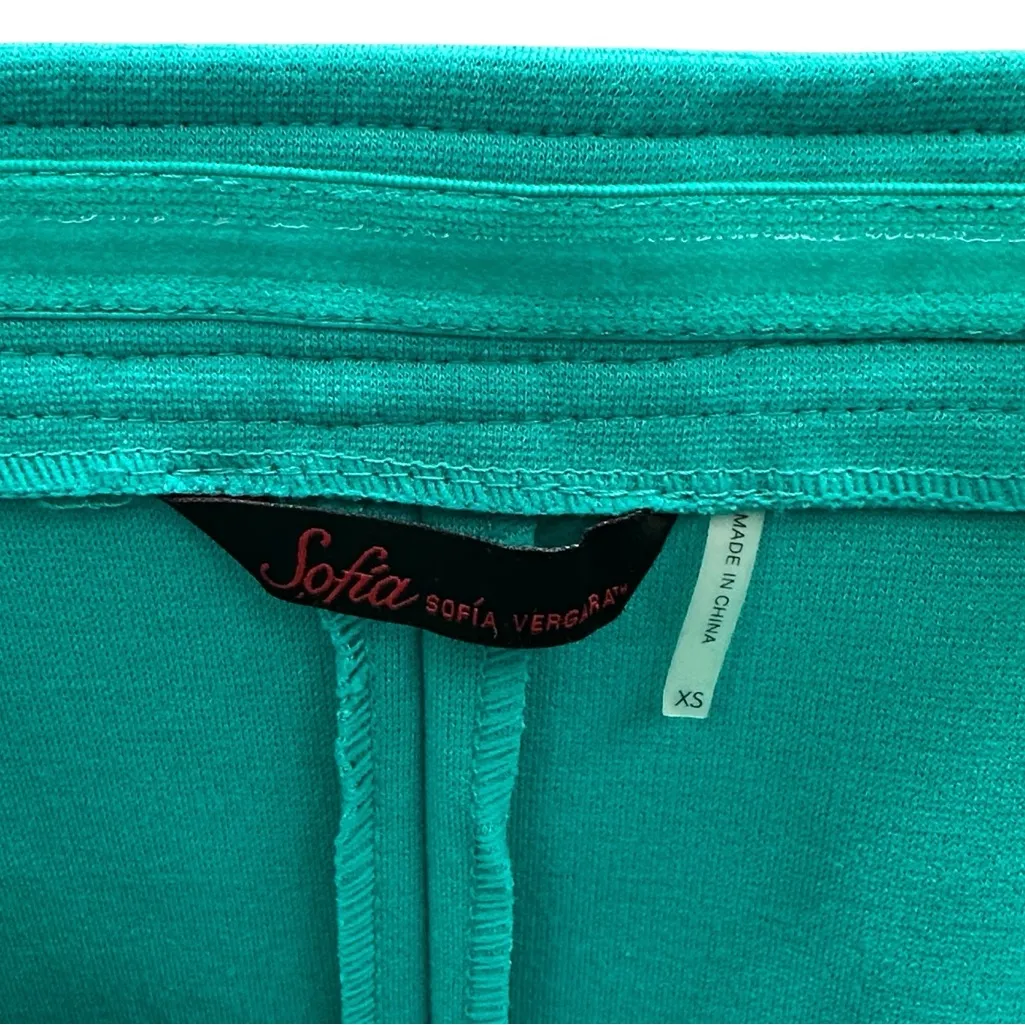 Sofia Vergara Turquoise Adj Strap or Strapless Form Fit Zip Side Mini Dress XS Blue - Image 10