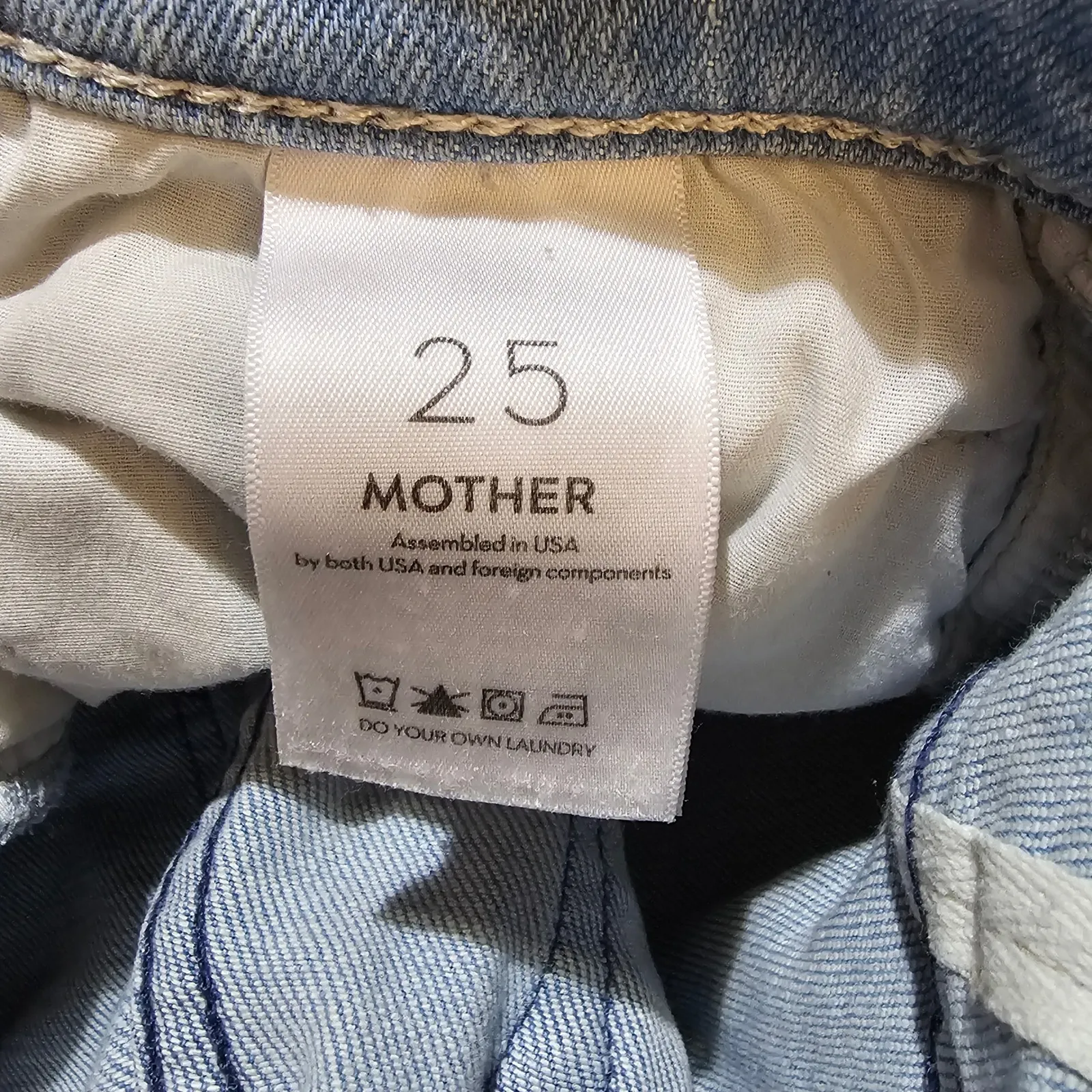 Mother Womens Cutting Class The Hustler Ankle Fray Jeans 25 *Stains* Blue - Image 7