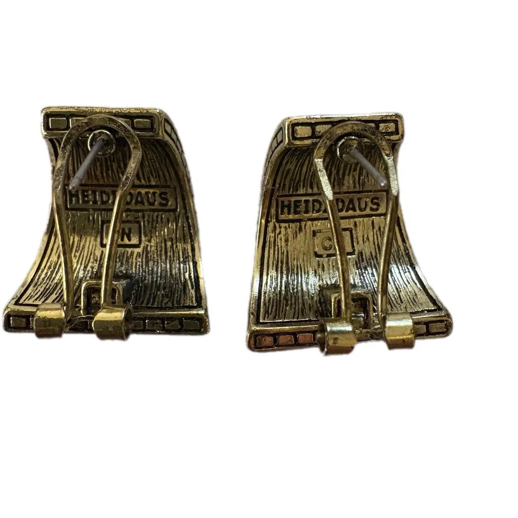 HEIDI DAUS® "Say It With Style" Crystal Statement Hug Earrings Gold - Image 3