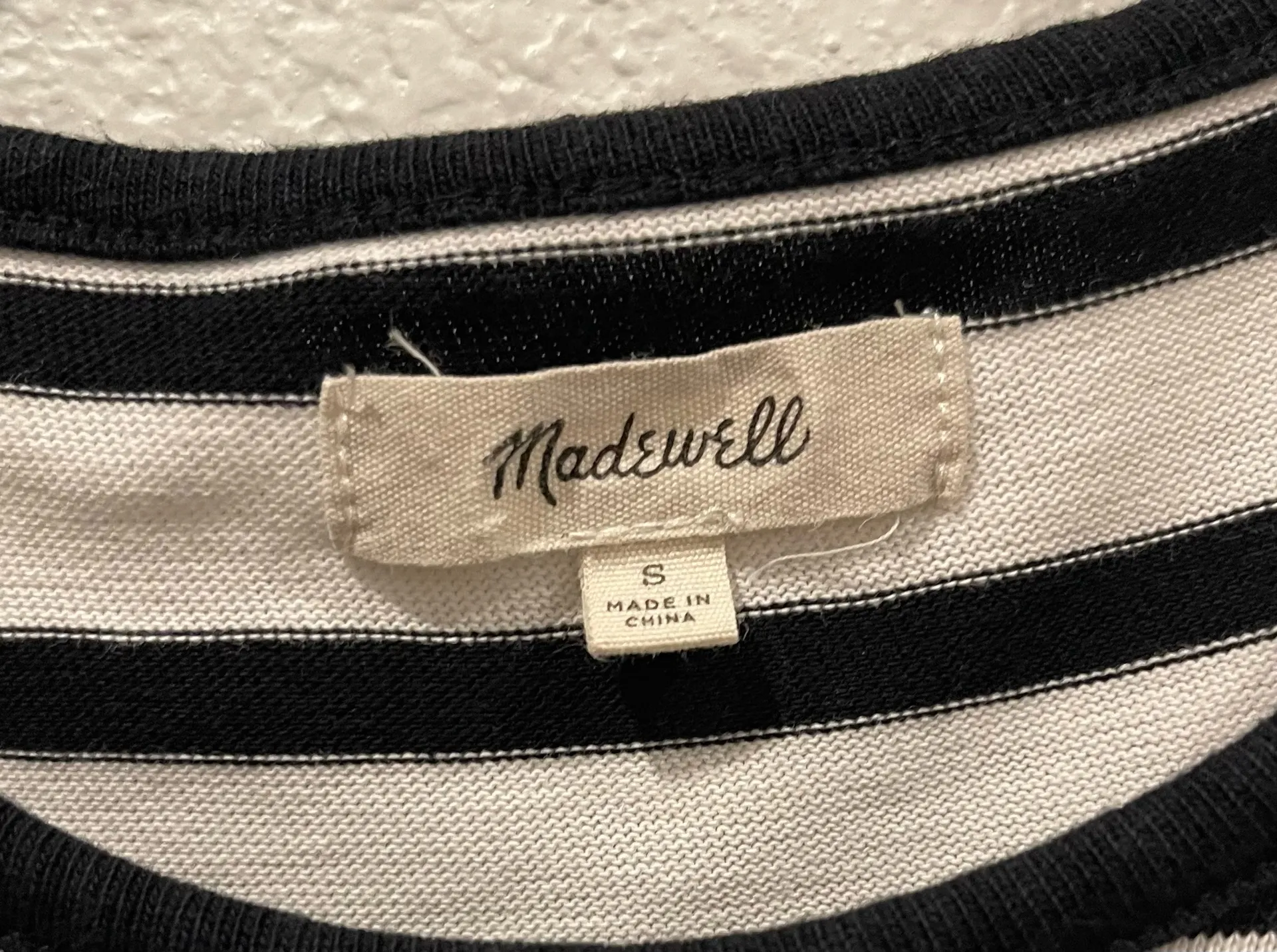 Madewell  Black And White Striped Mini Dress  - Image 2