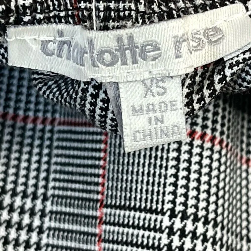 Charlotte Russe Glen Check Plaid Wide Leg Jumpsuit - XS - Image 10