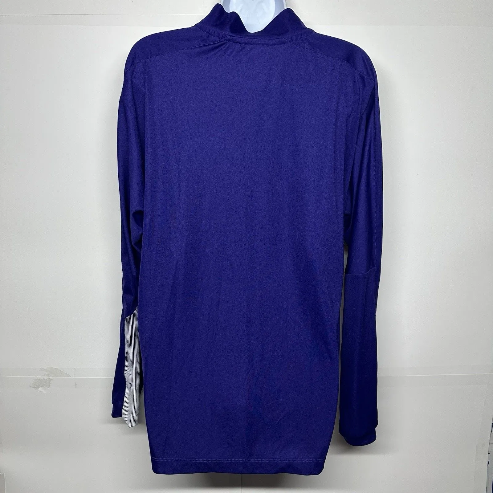 Adidas Women's Primeblue Half Zip Pullover Medium Purple Long Sleeve Top - Image 7