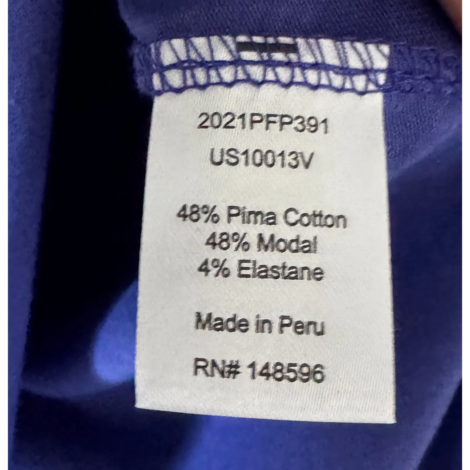 Universal Standard Soft Prima Cotton V-Neck T-Shirt Purple Size 00-0 NEW - Image 7