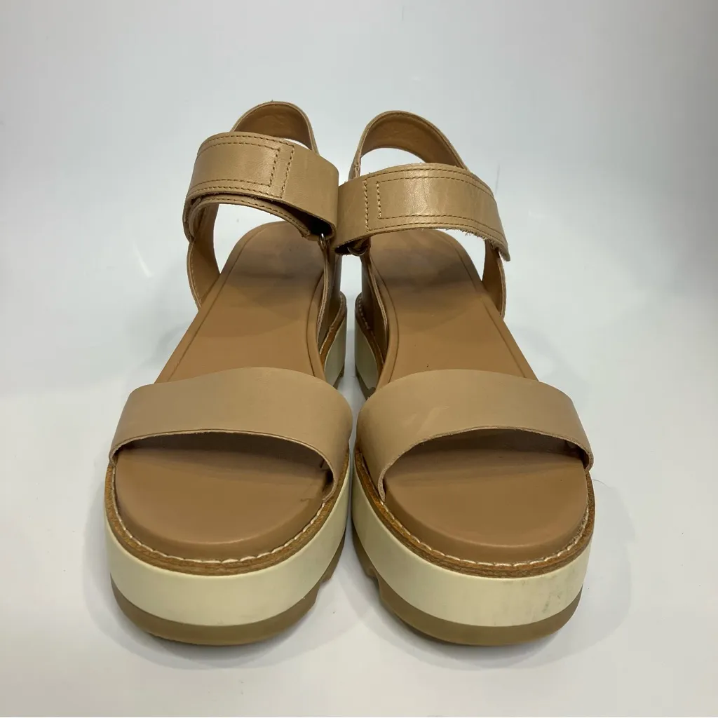 Sorel Joanie IV Y strap wedge platform sandals tan women’s size 10 trendy casual - Image 3