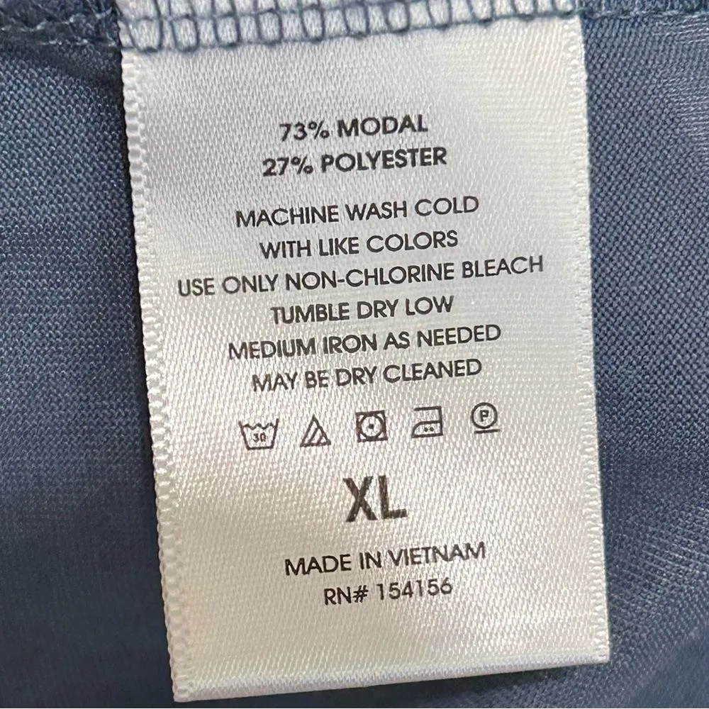 Mote Hi Low Hem‎ Tank Top Womens Size XL Peplum Modal Stretch Blue - Image 8