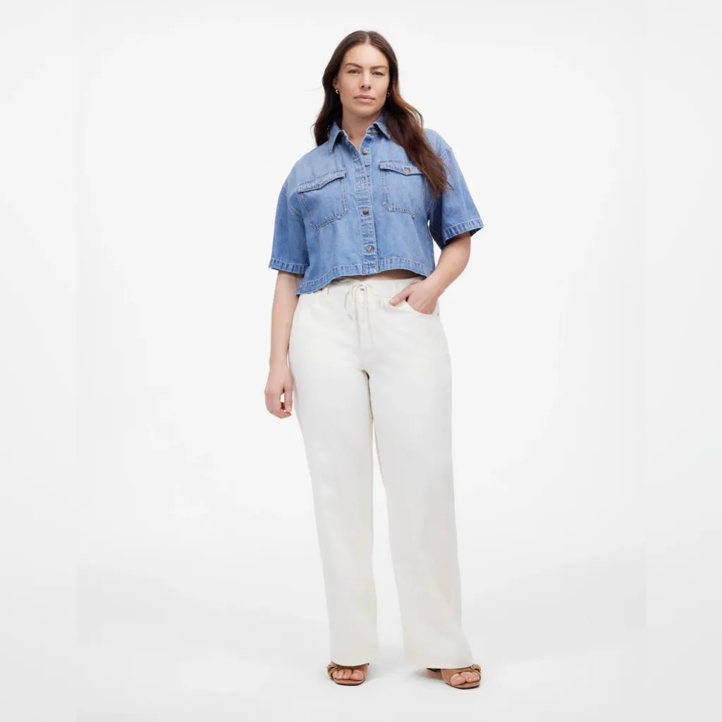 NWT Madewell Women’s Low-Slung Baggy Jean Airy Denim - 33 - Vintage Canvas - Image 10