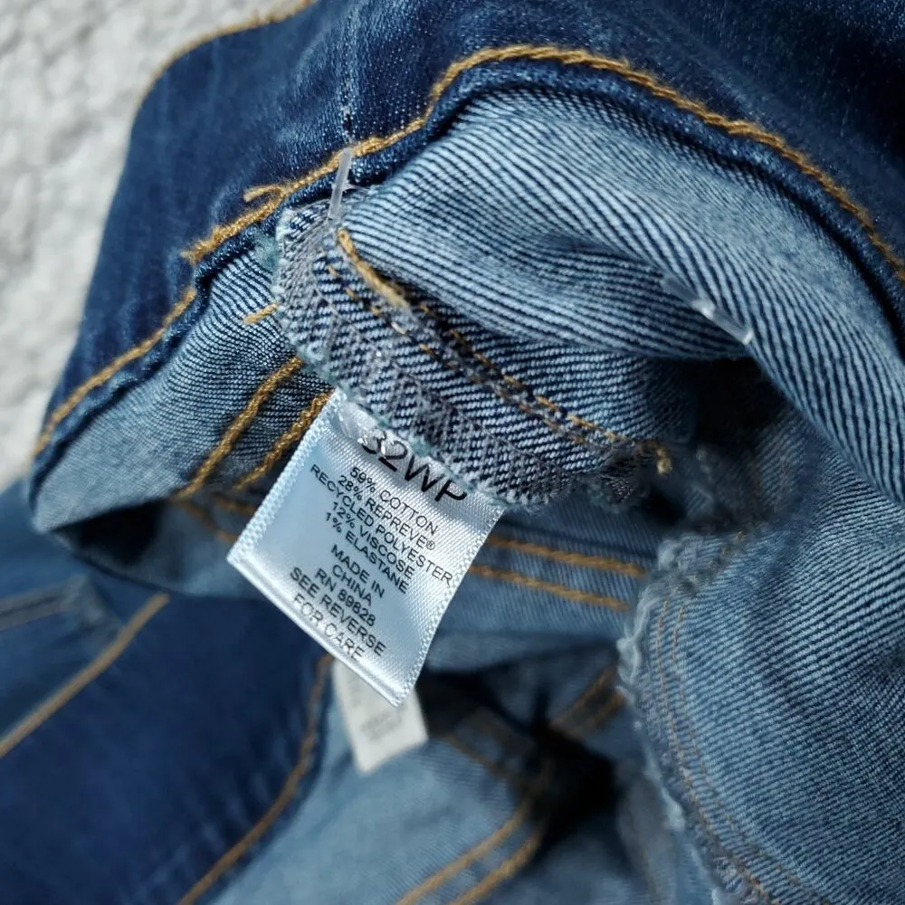 Logo By Lori Goldstein Pull On Legging Jeans Size 32WP Petite Dark Wash Blue - Image 5