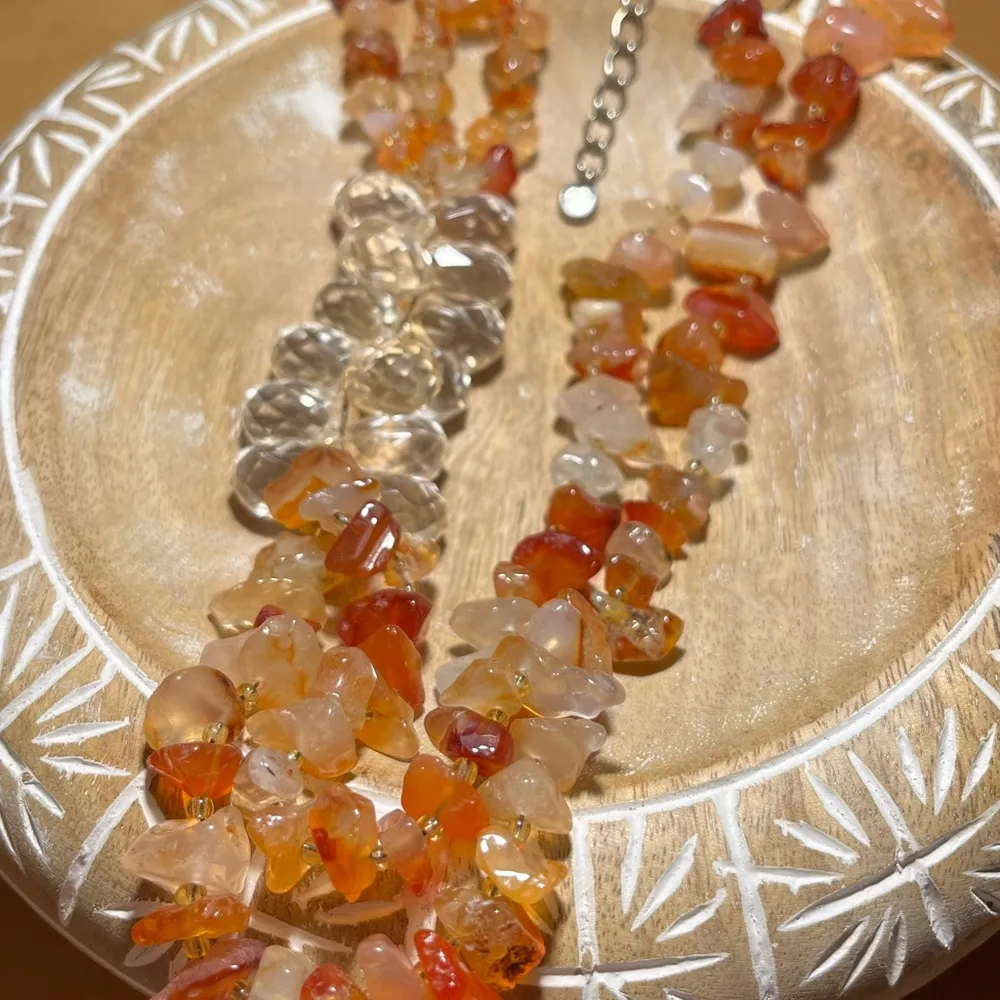 Ann Taylor Carnelian Chunky Necklace - Image 4