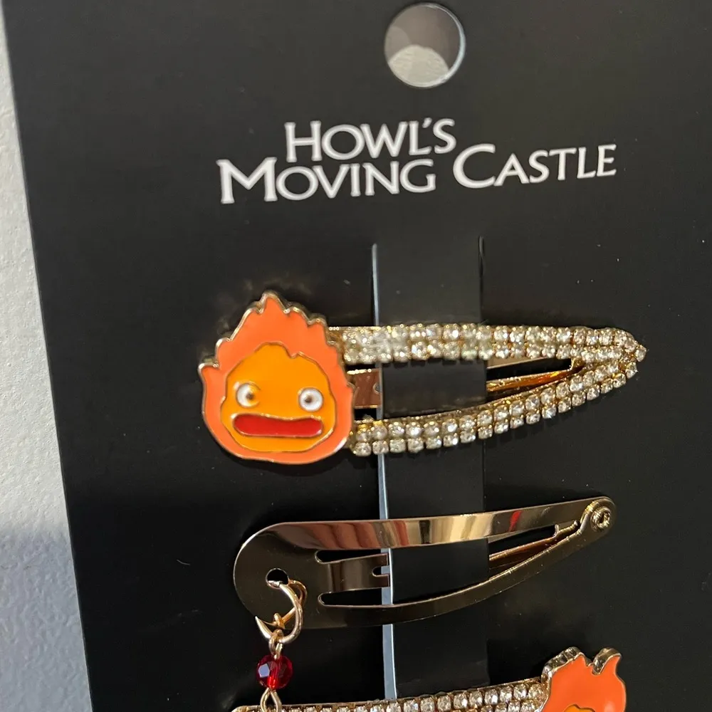 Studio Ghibli Howl's Moving Castle Calcifer Hair Clip Set - Image 4