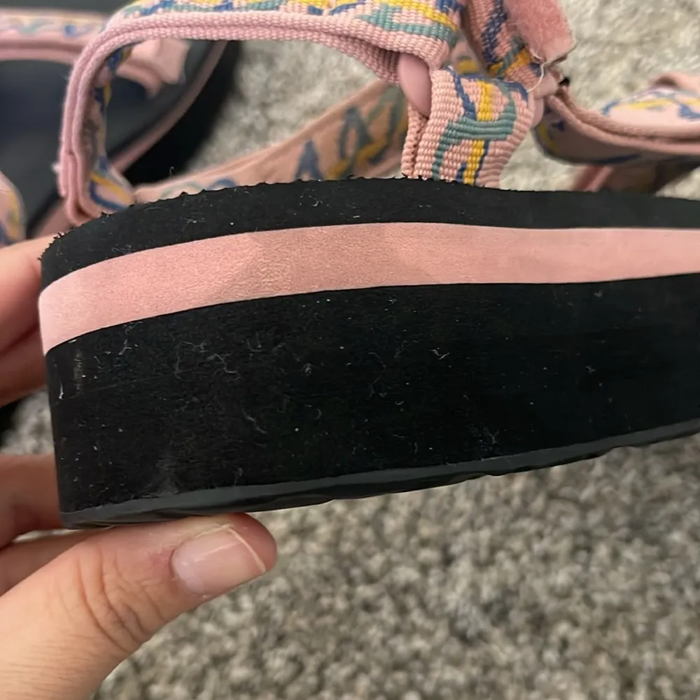 Women’s Teva Universal Flatform Platform Strappy Sandal Ziggy Rose Tan Size 10 - Image 11