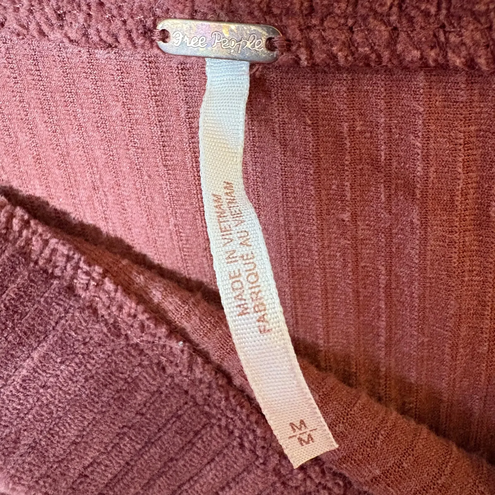 Free People Helen Ribbed Tube Midi Skirt Indie Brown Size Medium - Image 6