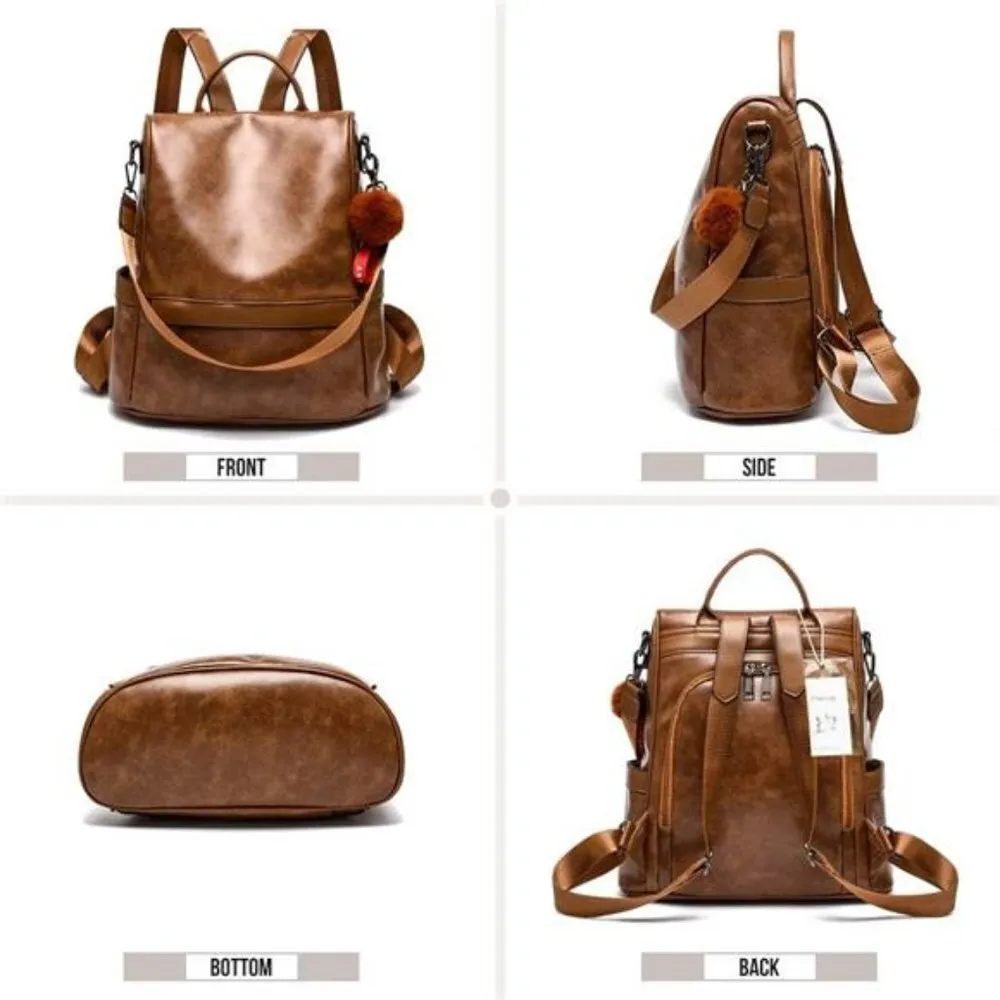 Women Backpack Purse PU Leather/ Casual Shoulder Bag/ Satchel Bags - Image 3