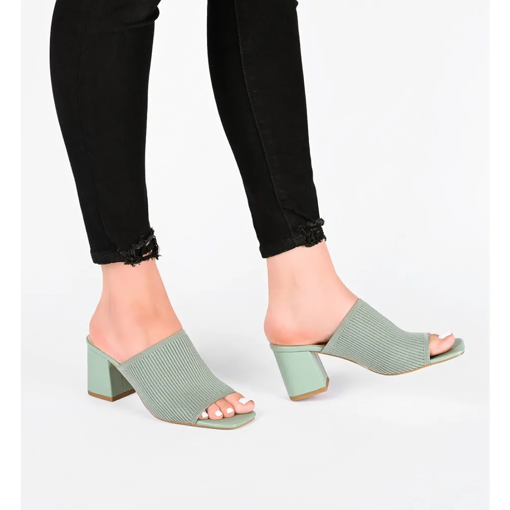 Journee Collection Women's Lorenna Block Heel Slide Sandals- Size 12 - Image 4