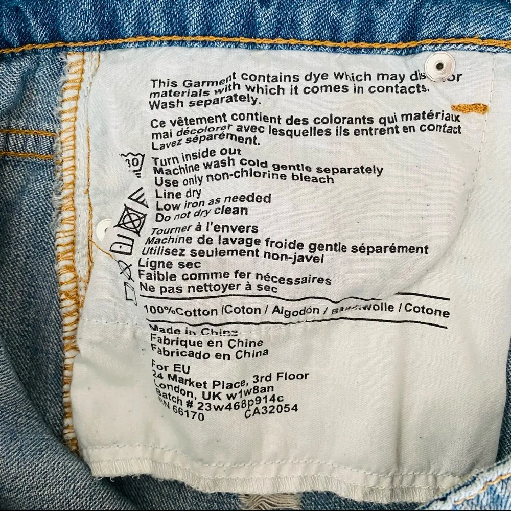 BDG by Urban Outfitters High-Rise Cheeky Denim Shorts Blue Sz 31 - Image 6