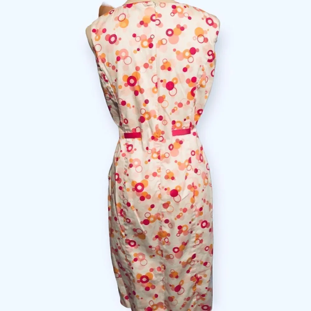 Alexandra Bartlett retro sheath midi summer dress now tie detail at waist White Size 8 - Image 5