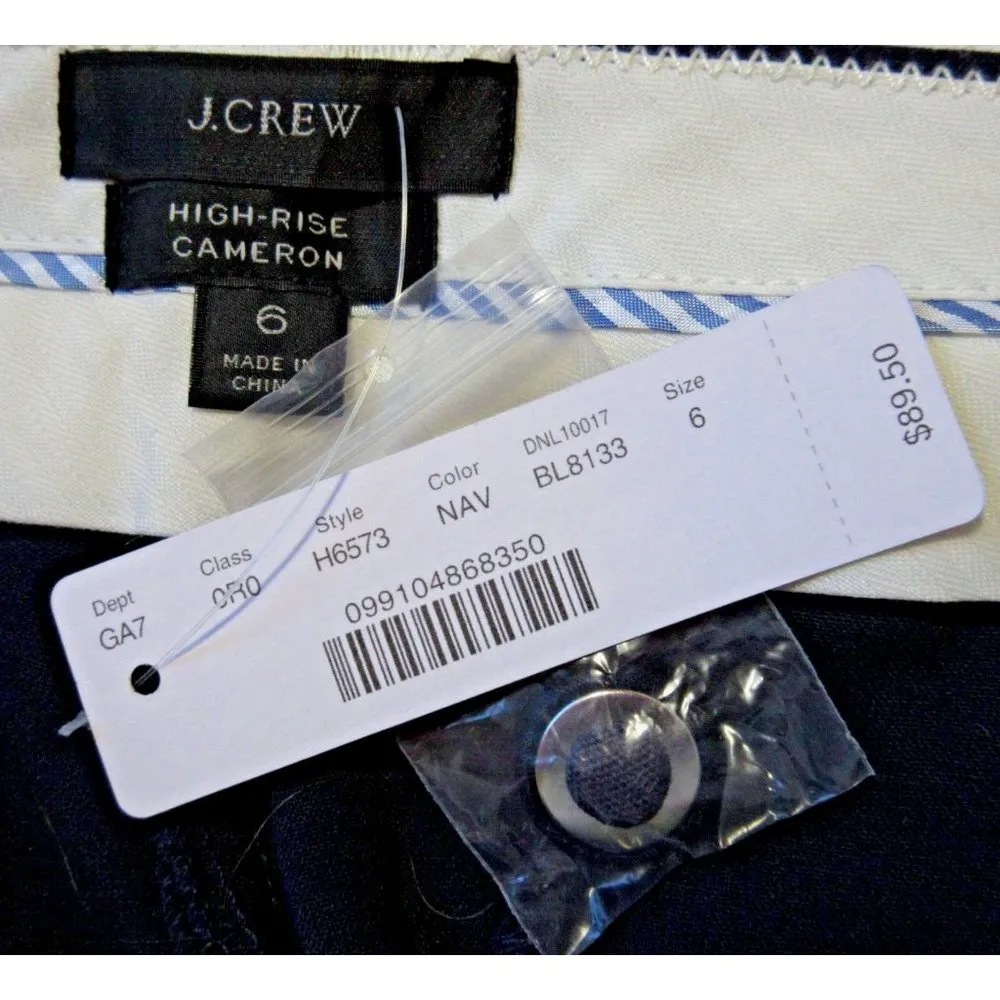 NWT J.Crew High Rise Cameron in Navy Blue Four Season Stretch Ankle Pants 6 - Image 4