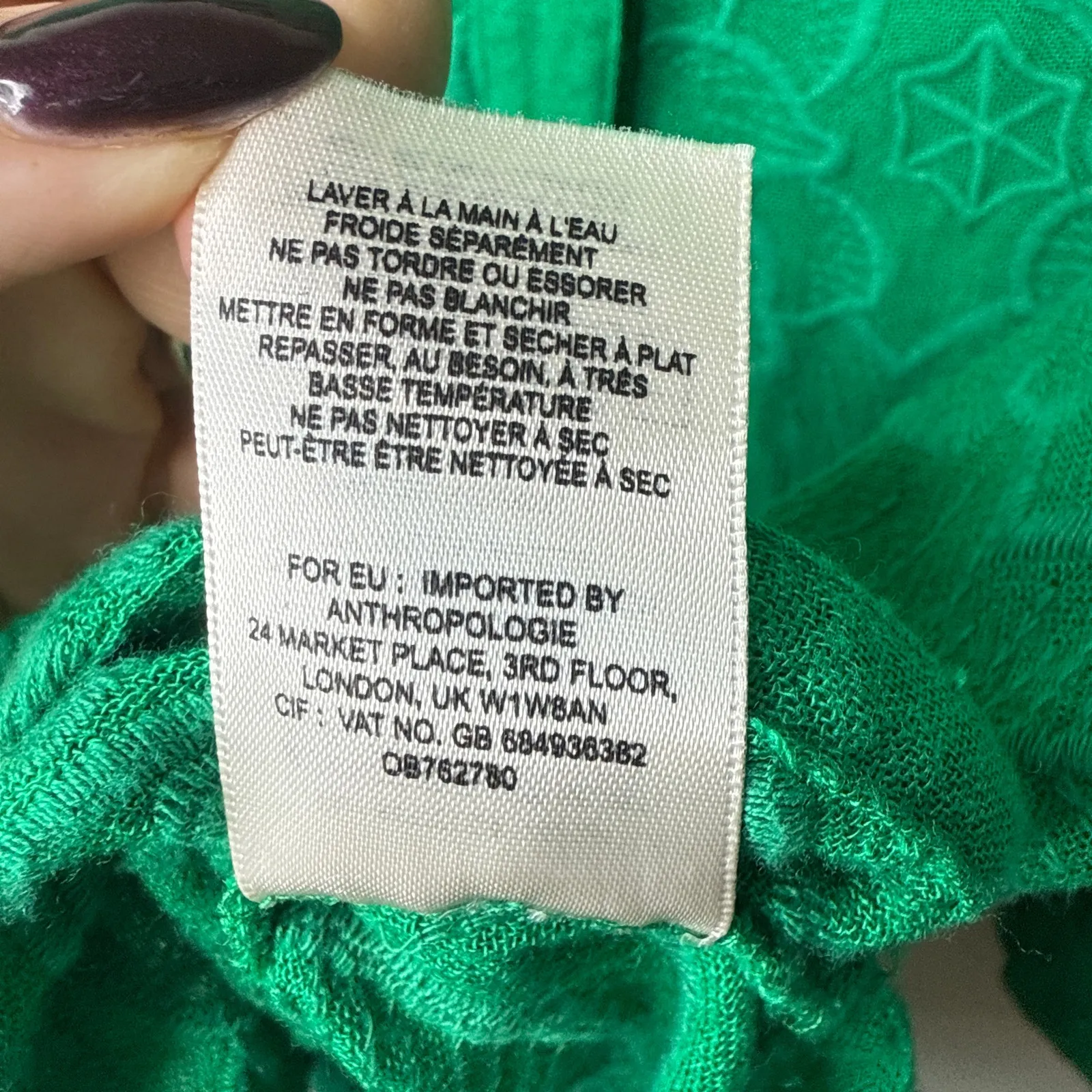 Anthropologie Akemi + Kin Abacos Green Eyelet‎ Tunic Blouse Top Medium OB762780 - Image 10