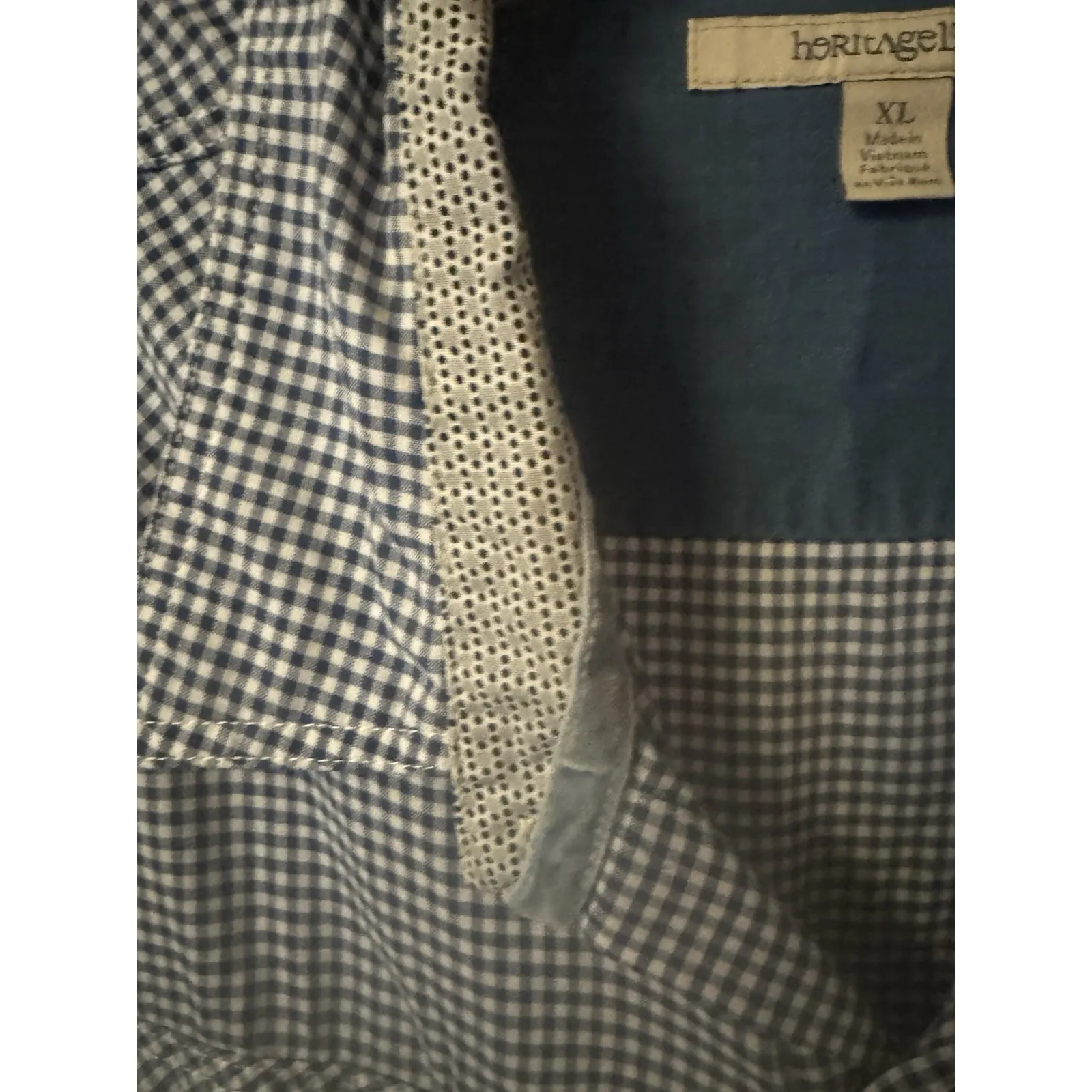 Hertige 1981 Women's XL Long Sleeve Gingham Check With Pearl Snaps Shirt - Image 6