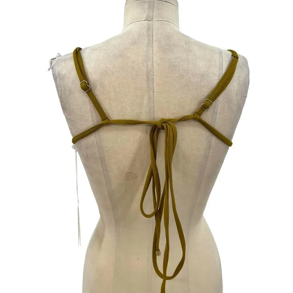 Vitamin A Sol Bikini Top Matcha Variegated EcoRib Size 8‎ / Medium - Image 7