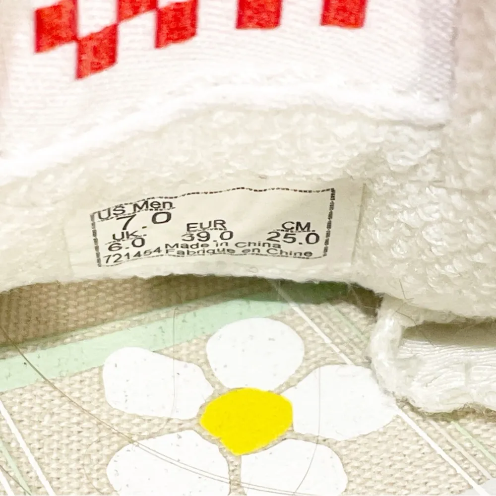 Vans Off The Wall Women’s 9 PopCush Wayvee Floral Lime Green Yellow Suede - Image 5