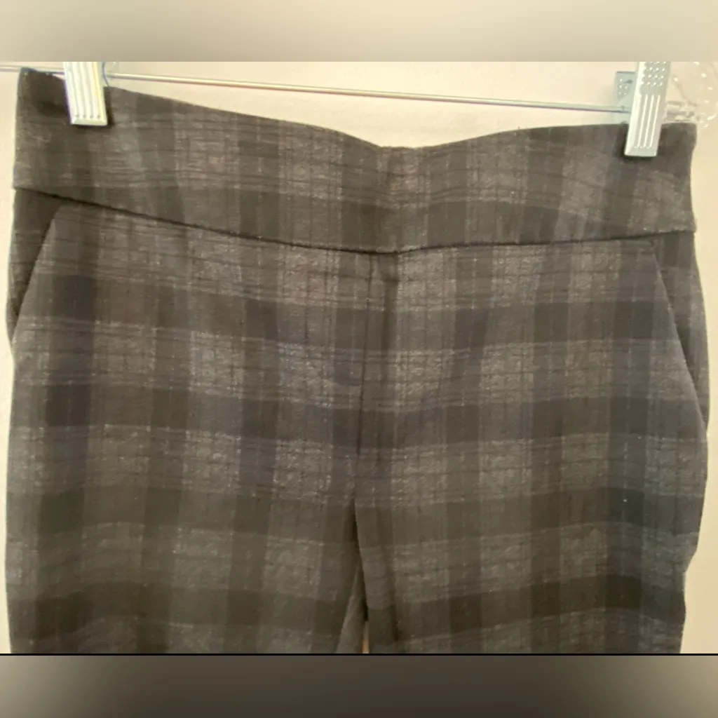 Hilary Radley Grey Plaid Stretch Dress Pants Women's Sz XS - Image 3