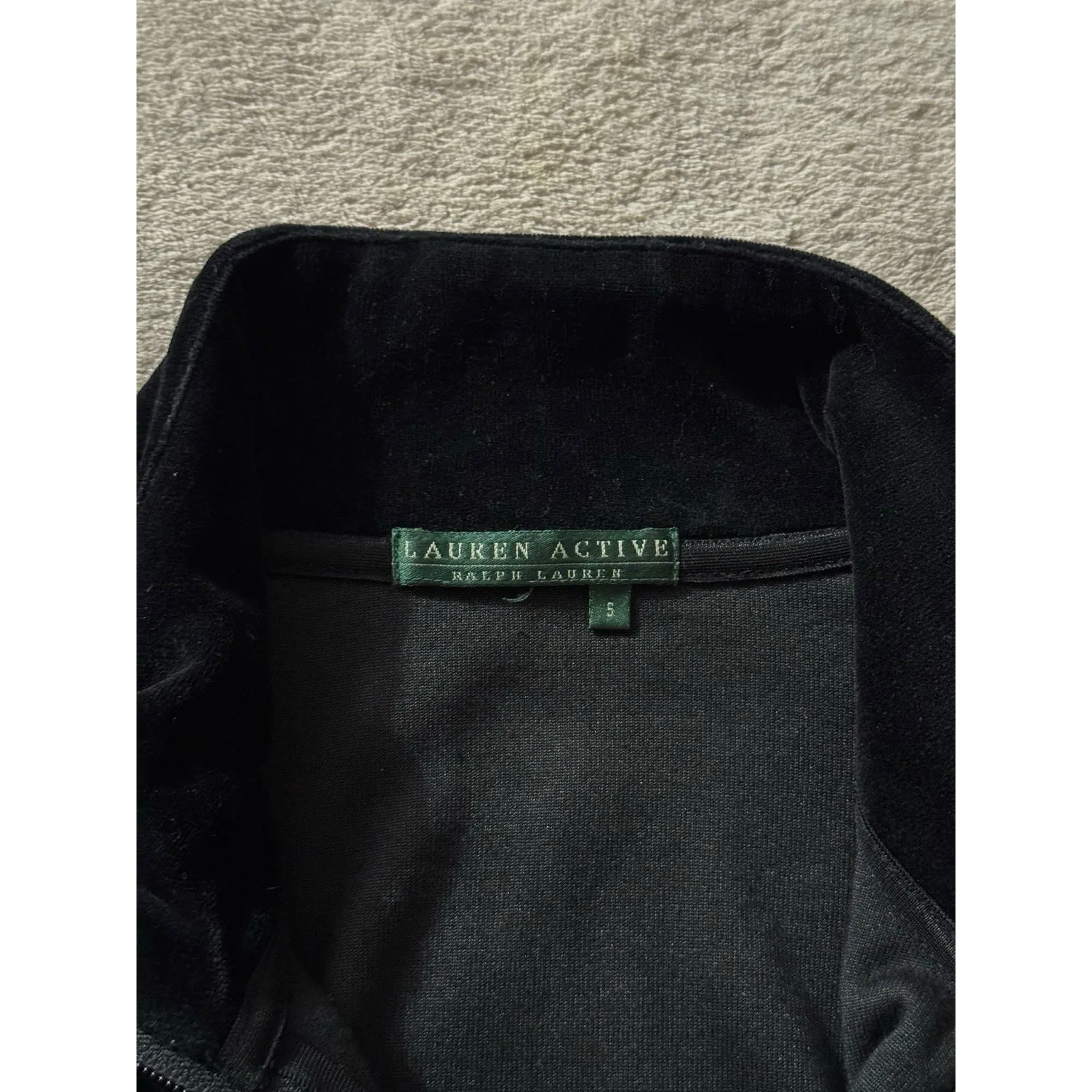 Ralph Lauren Women's Active Velvet Full Zip Jacket‎ Size Small - Image 5