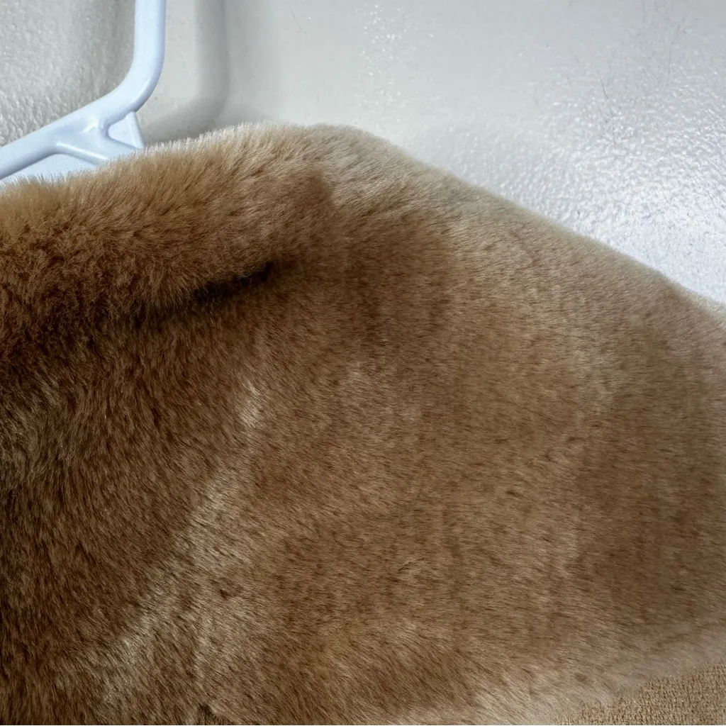 Marvin Richards Vintage Faux Suede and Fur Coat Tan Neutral Womens 4X - Image 9