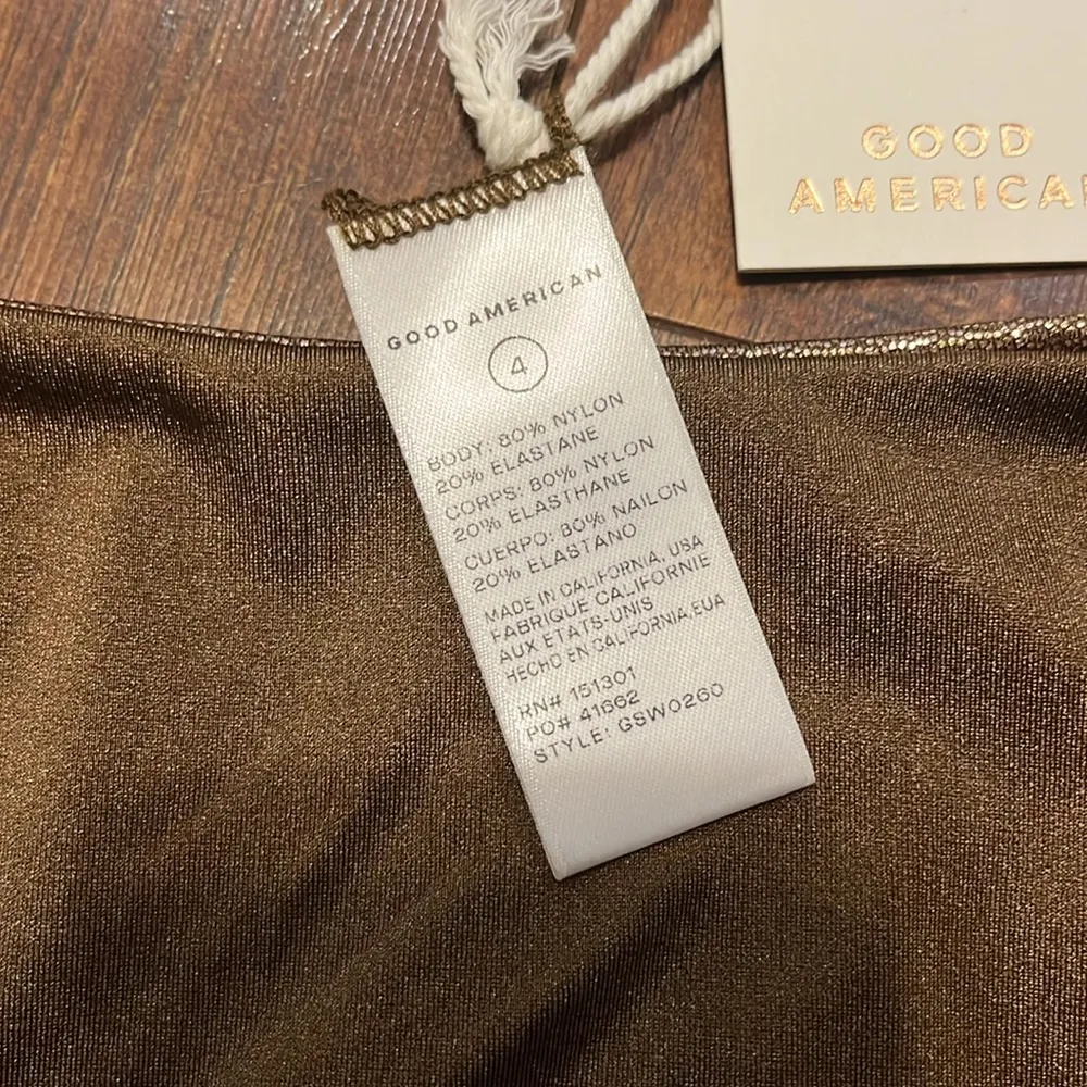 Good American mocha foil bikini bottom - Image 4