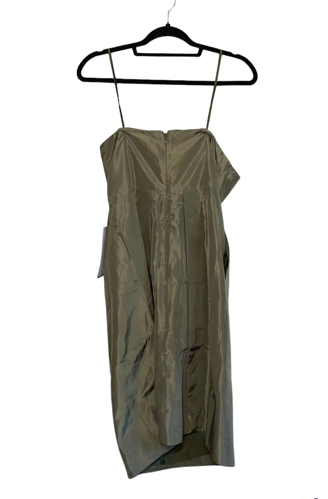 J. Crew NWT Army Green 100% Silk Strapless Mini Dress - Image 6