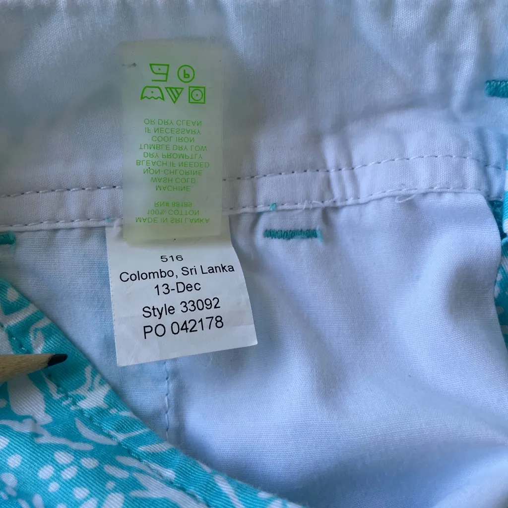 Lilly Pulitzer Aqua Patterned Jean Shorts - Image 12
