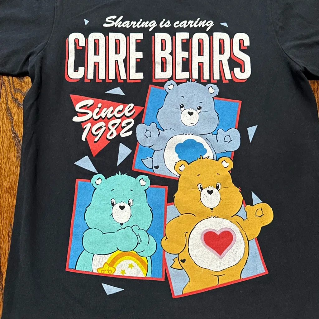 Care Bears since 1982 Black Retro Tshirt small - Image 2