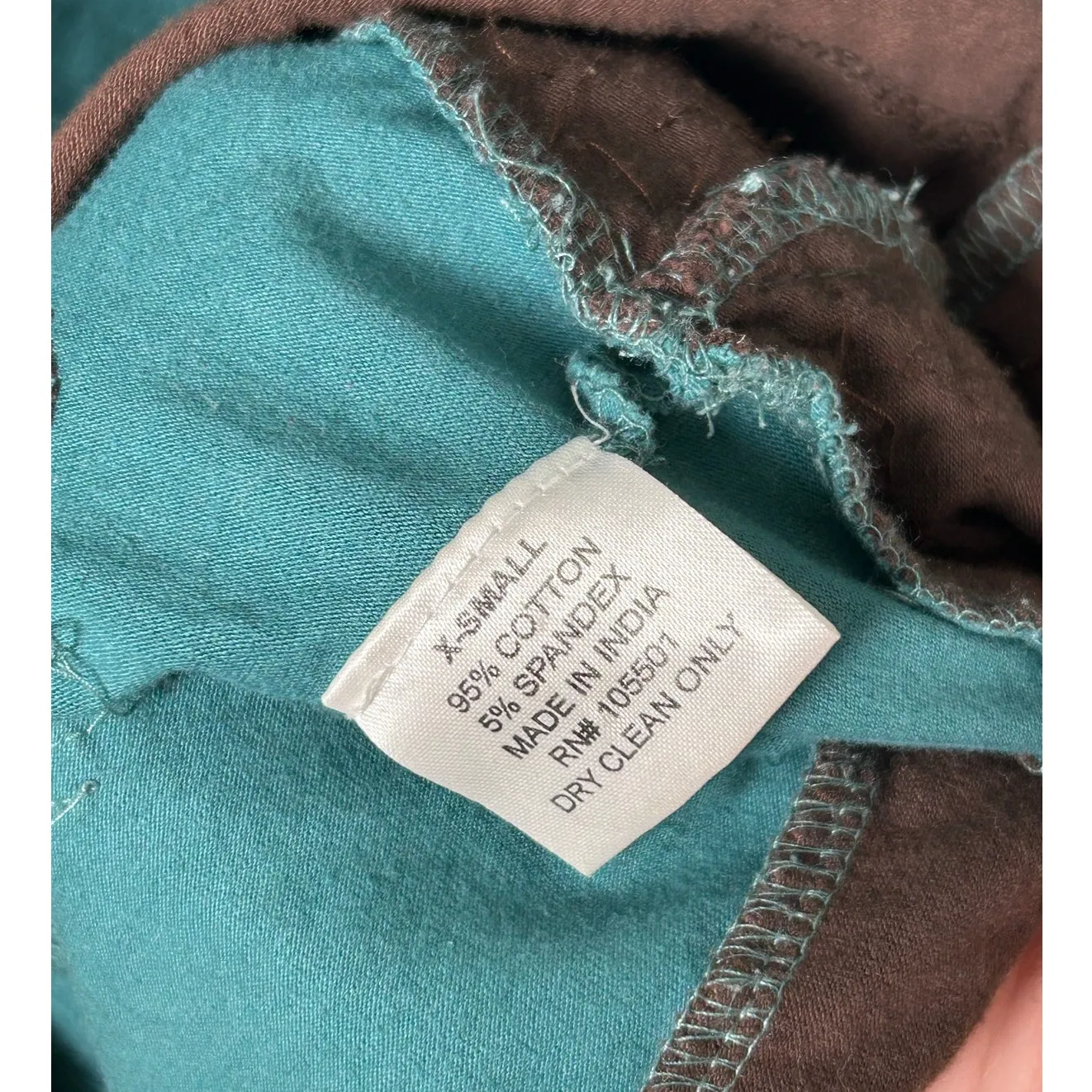 Double D Ranch Dress Size XS Western Boho Beaded Long Sleeve Cowgirl TINY FLAW Blue - Image 14