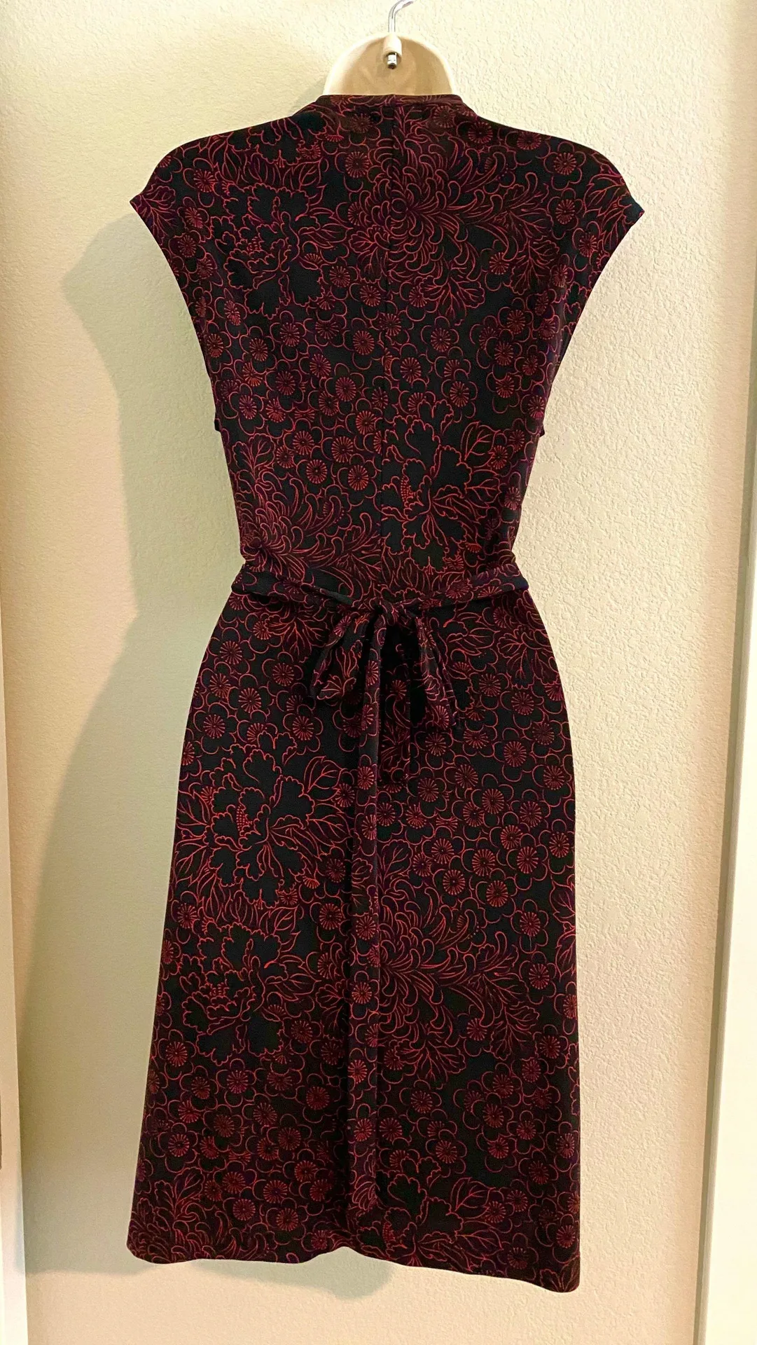 Like new  Paris black & red floral wrap dress. - Image 2
