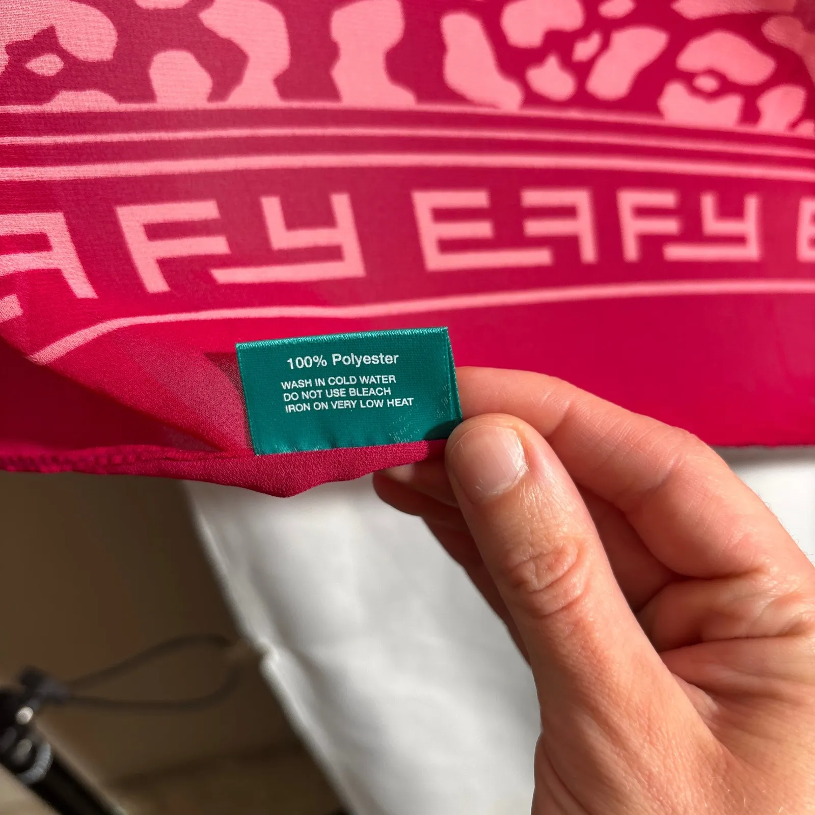 Effy Hematian Pink Leopard Print Cheetah‎ Large Sheer Scarf Wrap Shawl 69x27.5 - Image 5