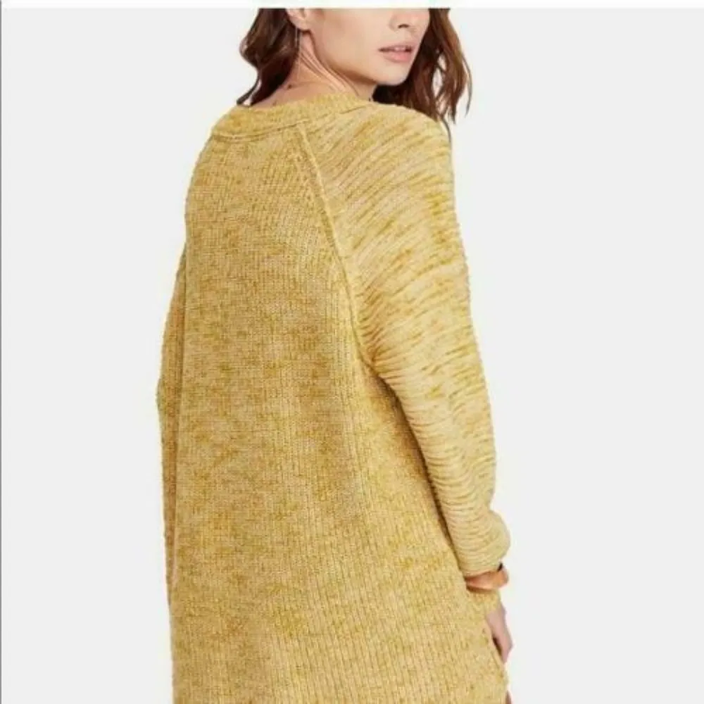 FREE PEOPLE - Sunday Scoop Oversized Longline Tunic Sweater Dress - Image 4