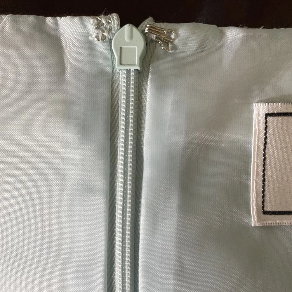 Willow Glenn Womens Career Shift Linen Dress Size 10 Sleeveless u Tiffany Blue B Brown - Image 9