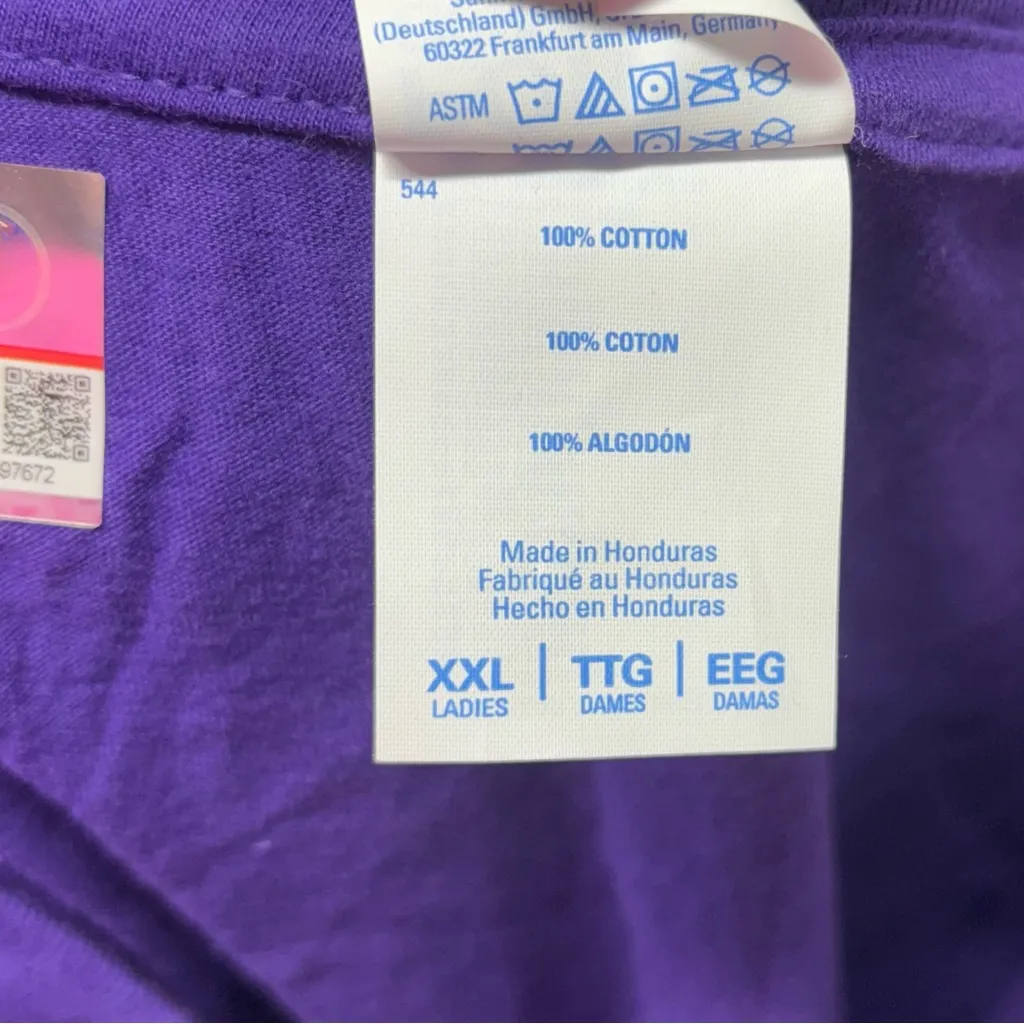 Purple Clemson Baseball Cotton Ladies' Tee Size 2X - Image 3