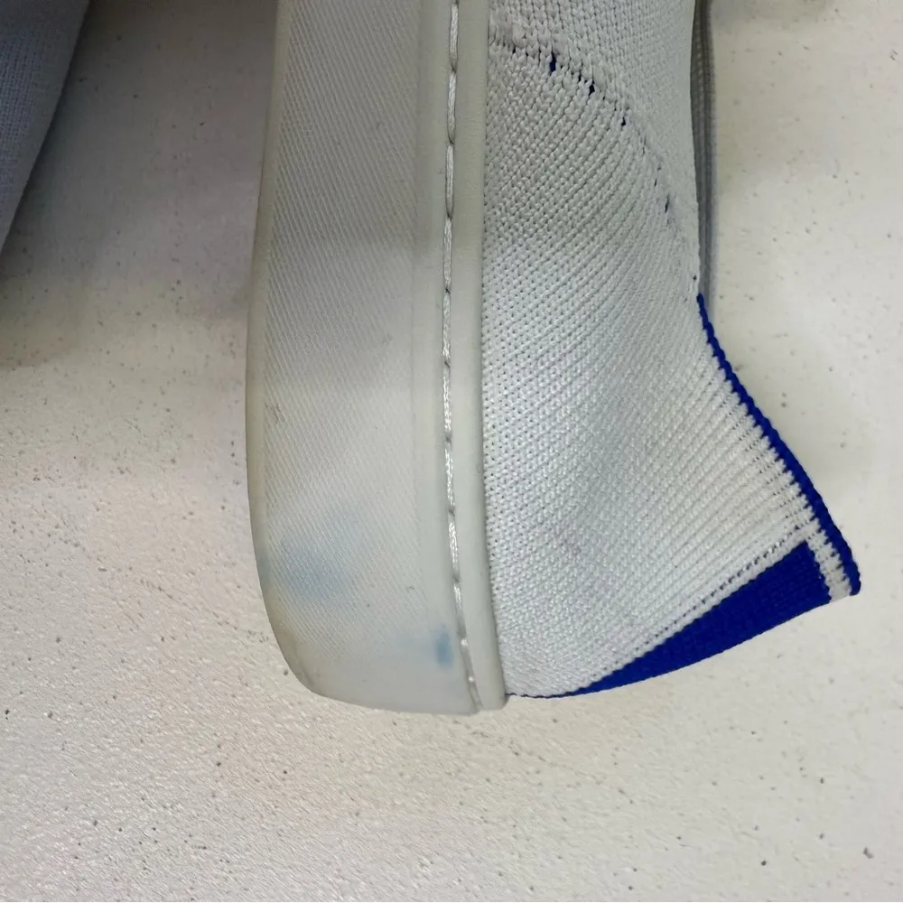 Rothy’s The City Slip-On Sneakers White / Blue Size 9 - Image 6